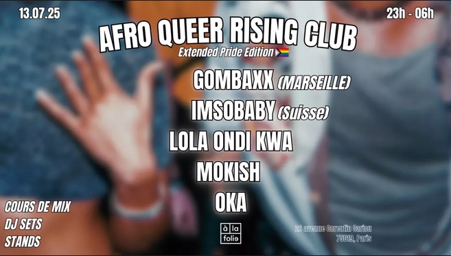 Afro queer rising club • Agenda