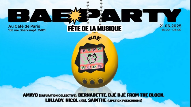 Bae party • Agenda