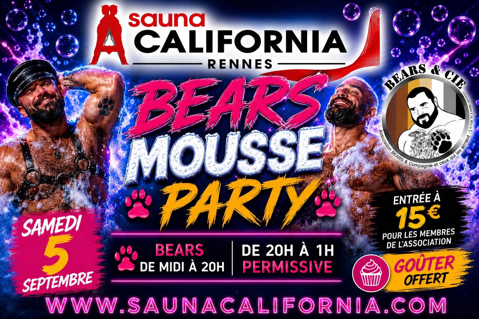 Bear mousse party 12h-20h - Permissive dès 21h
