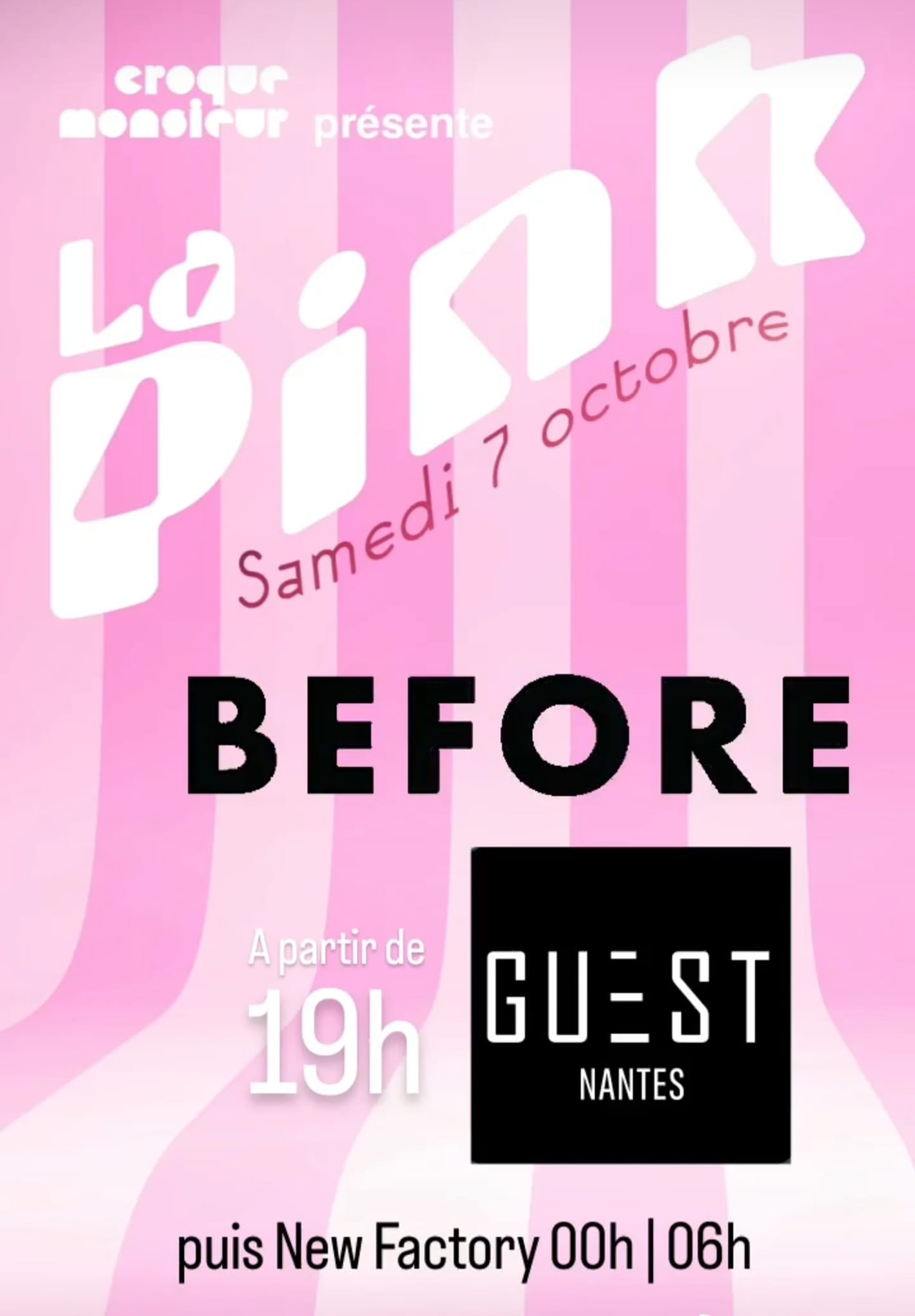 Before de la Pink • Agenda