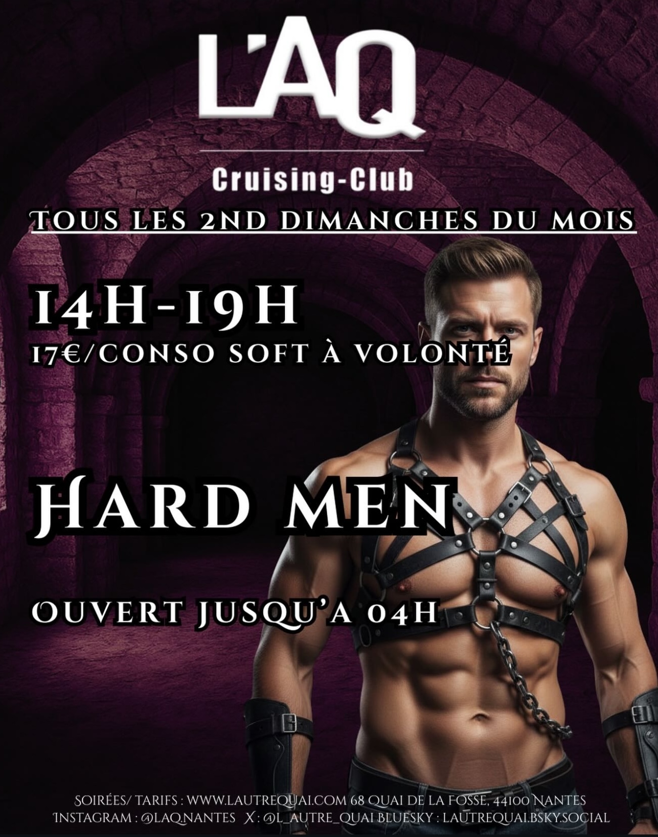 Cruising après-midi hard 14h-19h puis tout est permis jusqu'à 4h