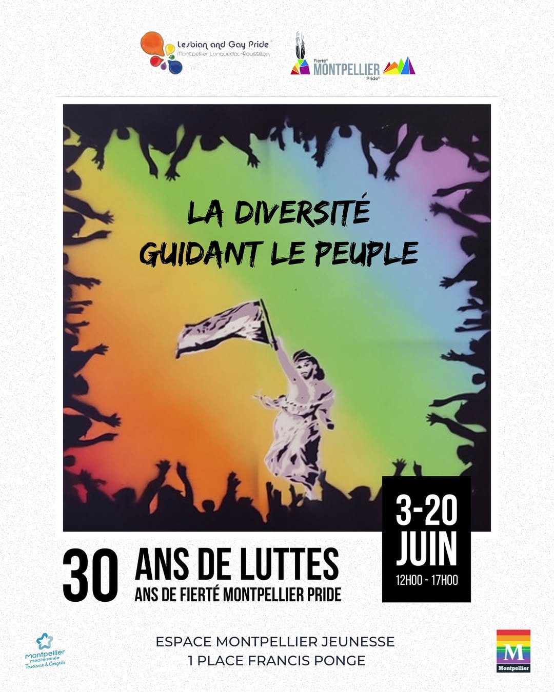 Exposition La Diversité guidant le peuple, 30 ans de Fierté Montpellier Pride