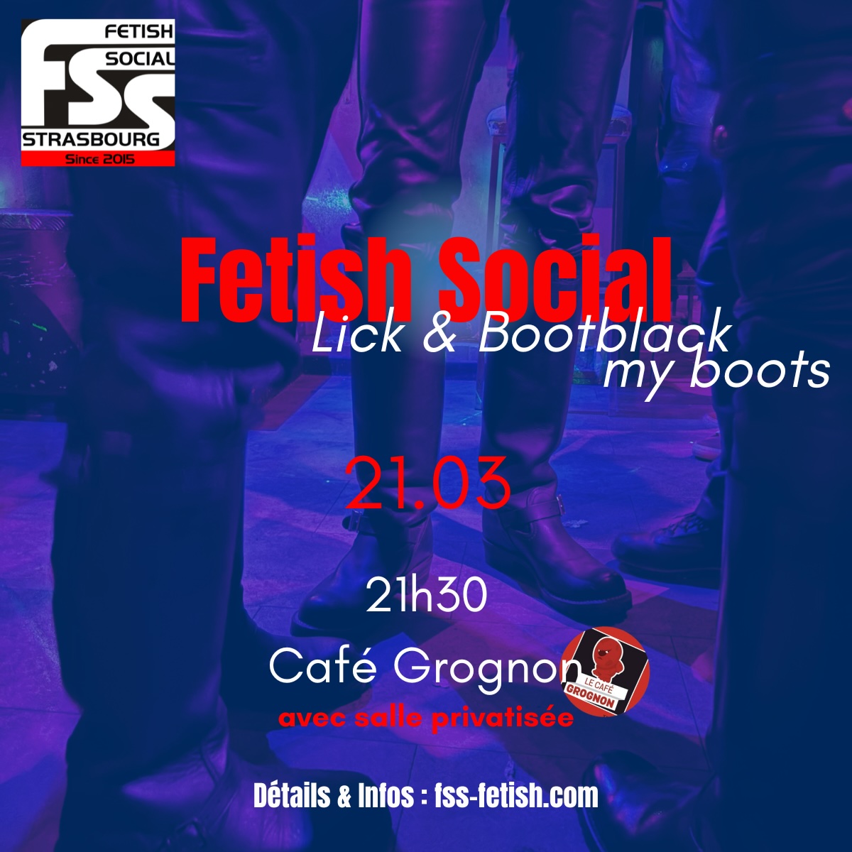 Fetish Social lick & bootblack my boots