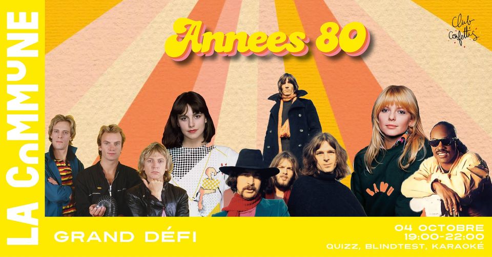 Grand défi - années 80 • Agenda