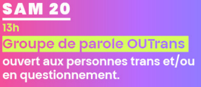 Groupe de parole personnes transet/ou en questionnement