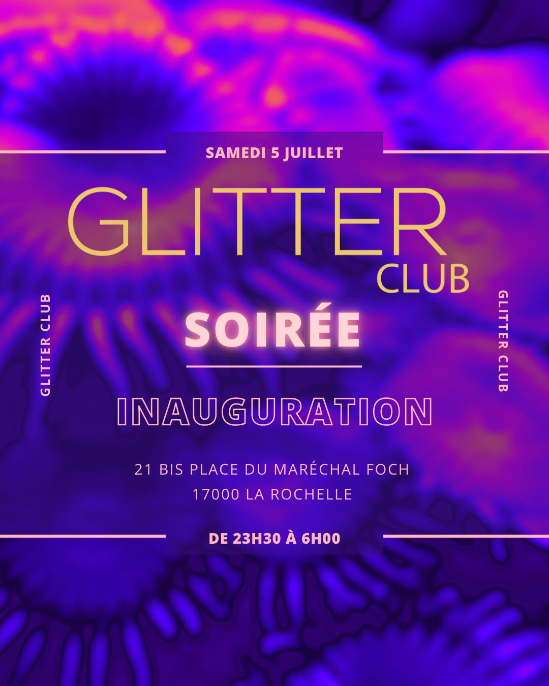 Inauguration Glitter club • Agenda