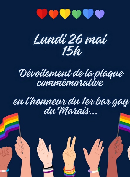 Inauguration plaque commémorative 1er bar gay du Marais • Agenda