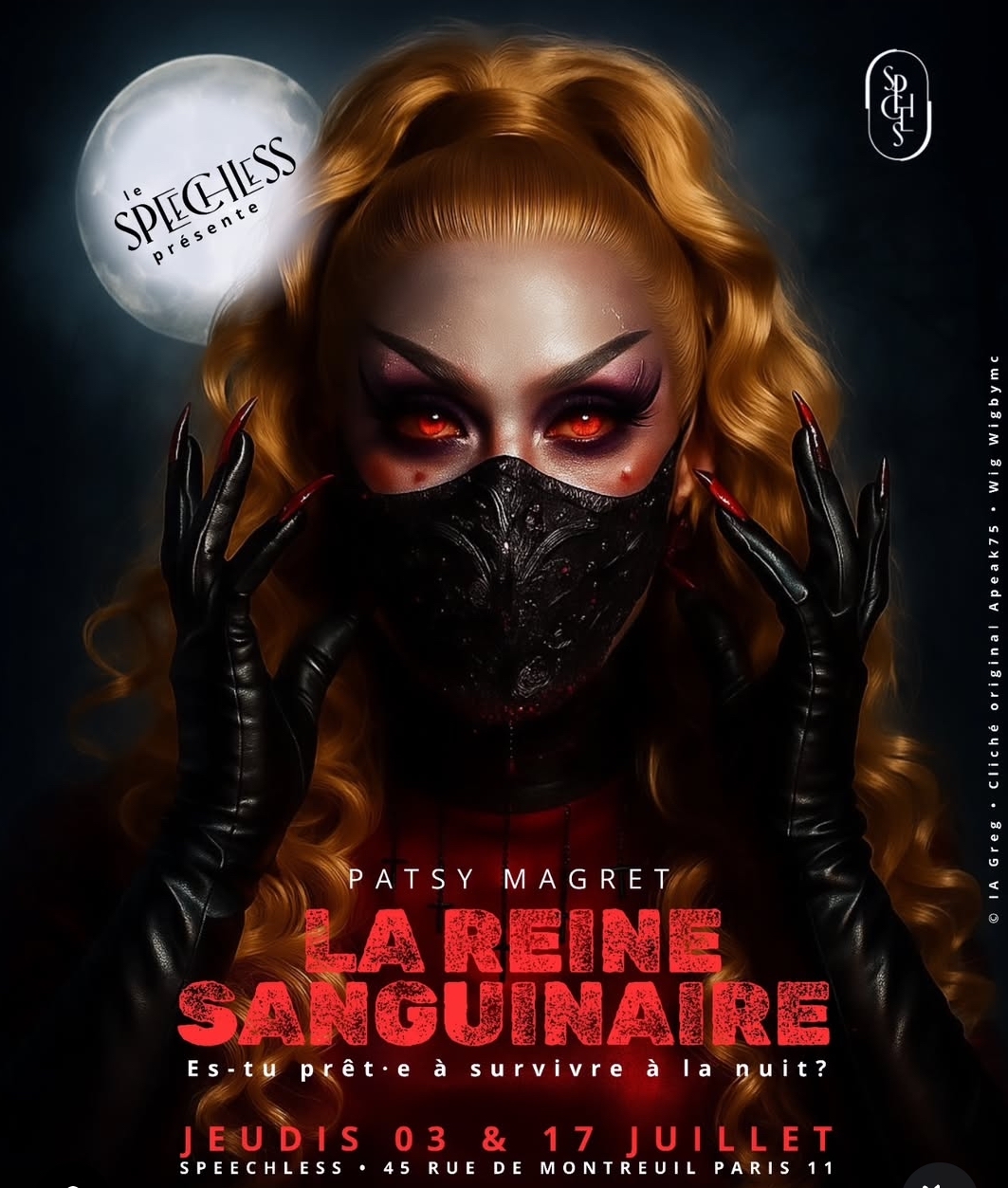 La Reine sanguinaire • Agenda