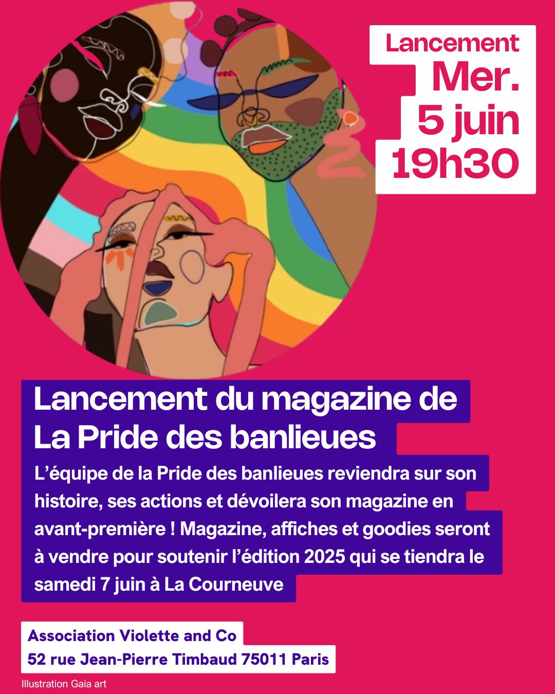 Lancement du magazine de la Pride des banlieues • Agenda