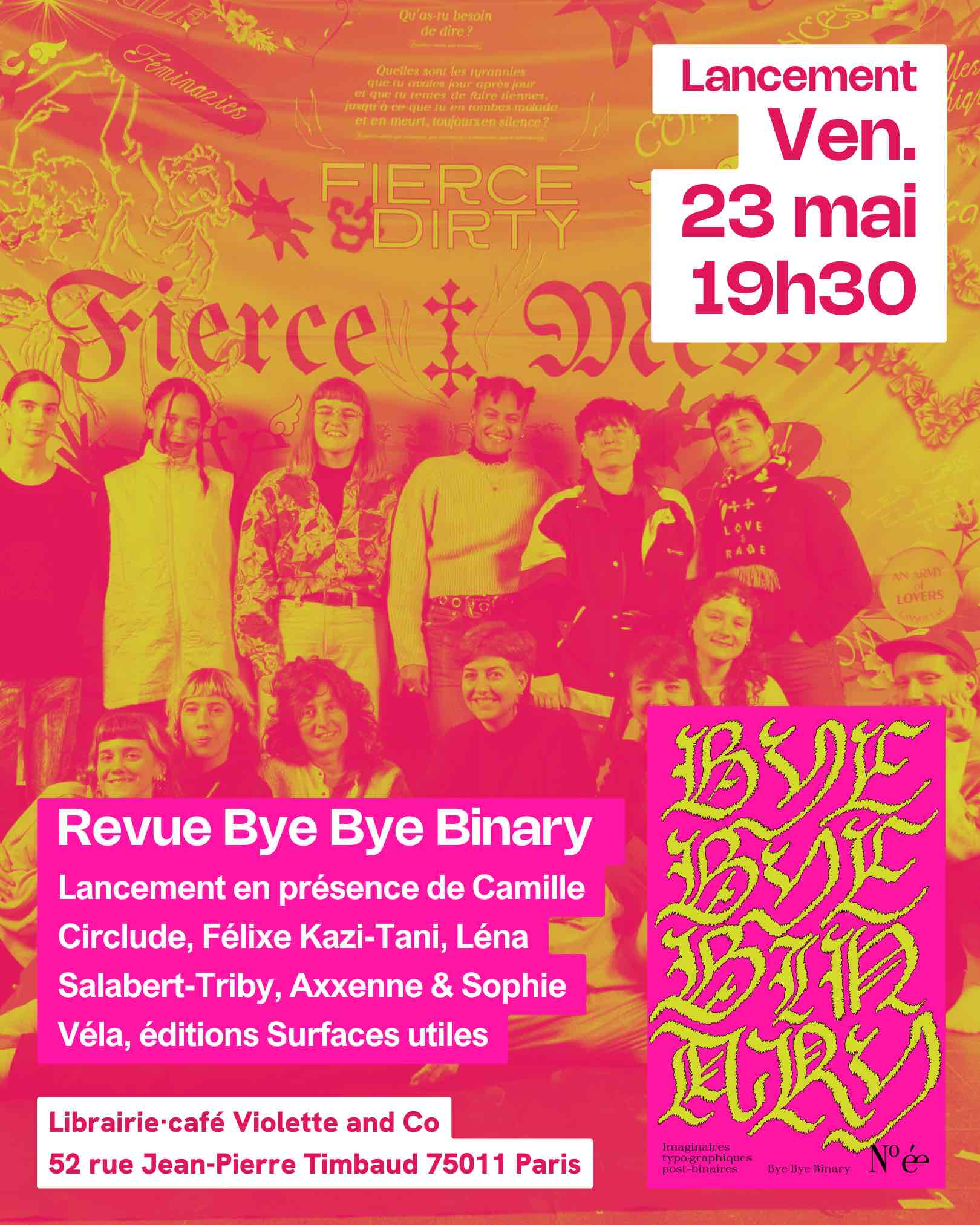 Lancement revue Bye bye binary • Agenda