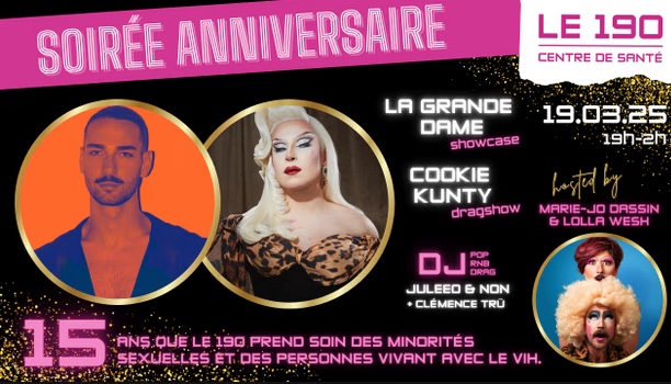 Le 190 fête ses 15 ans • Agenda