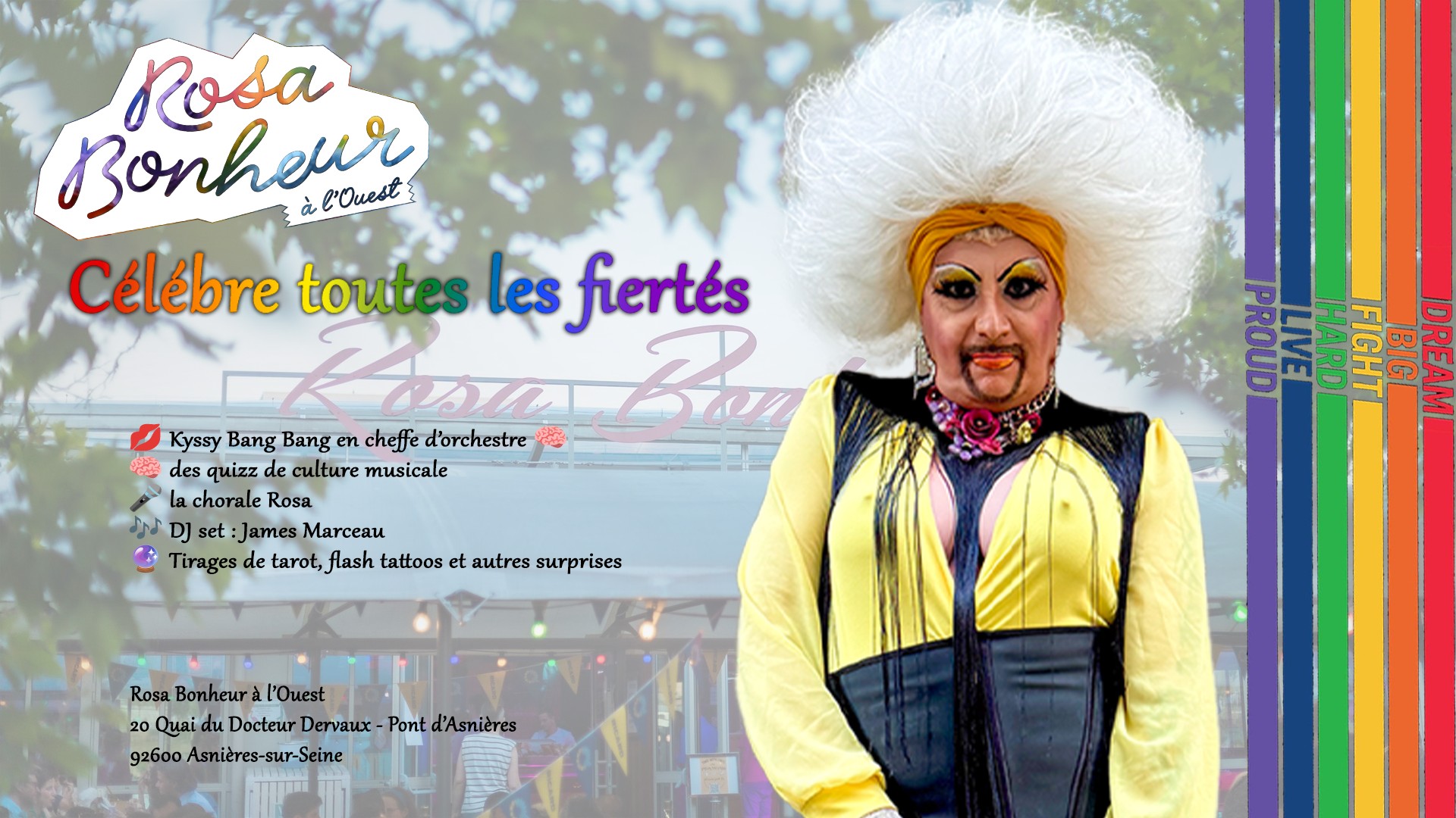 Le Rosa Bonheur à l'Ouest célèbre toutes les fiertés • Agenda