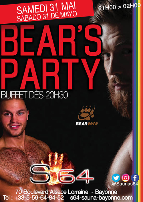Ouvert 14h-2h - bear's party • Agenda