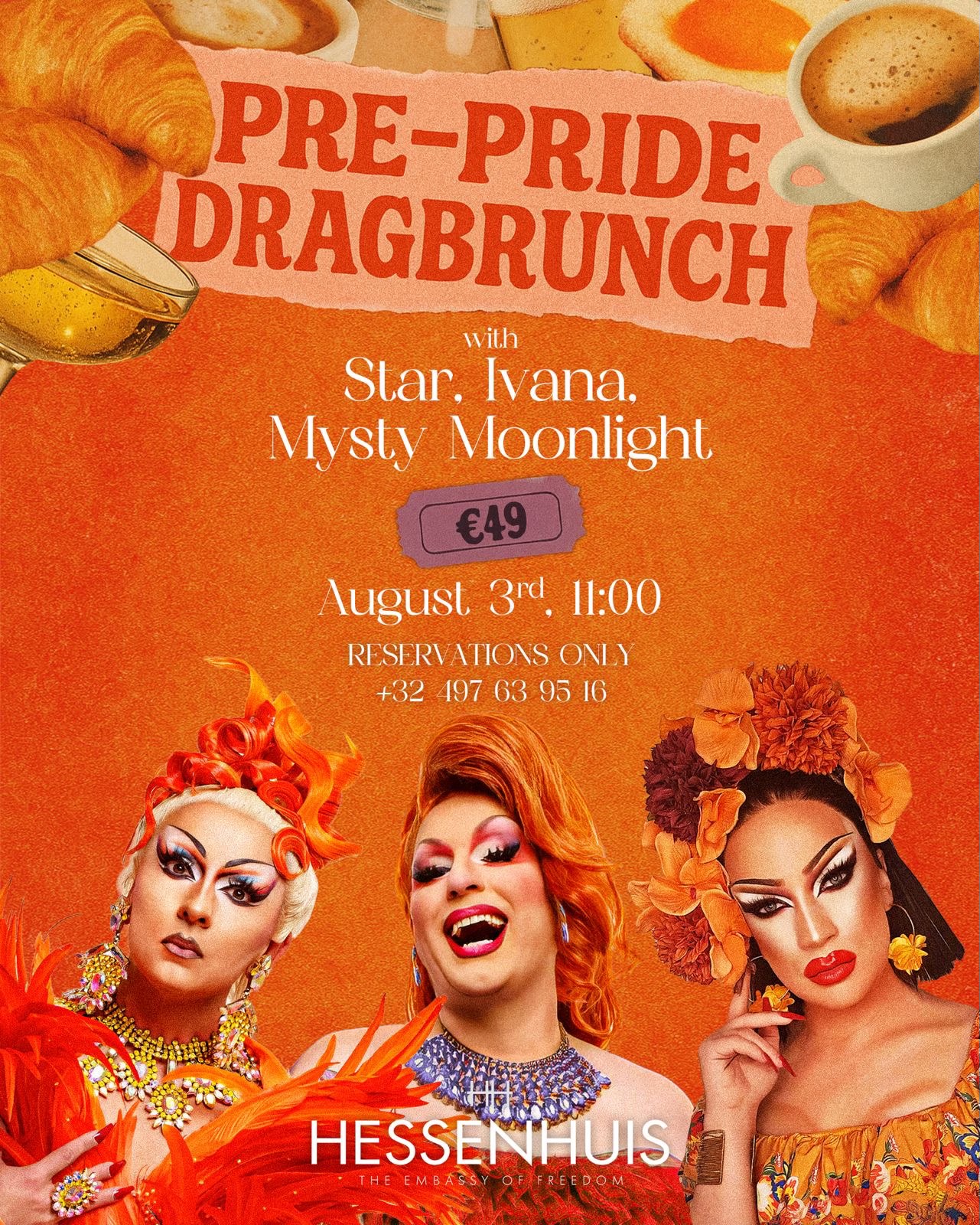 Pré-Pride drag brunch • Agenda