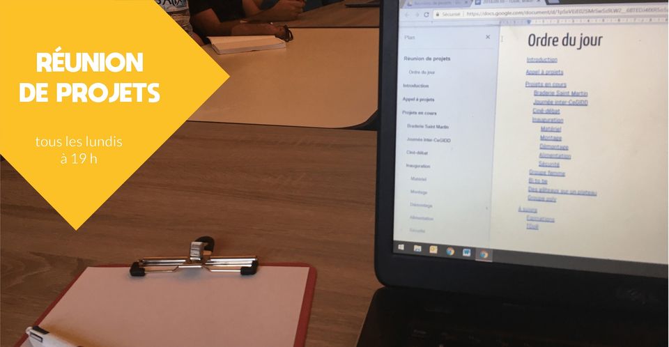 Réunion de projet • Agenda