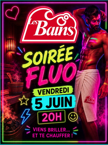 Sauna/cruising 12h-1h - soirée fluo dès 20h