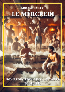 Sauna/cruising - gay mousse party dès 20h