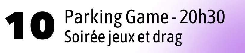 Soirée jeux et drag • Agenda