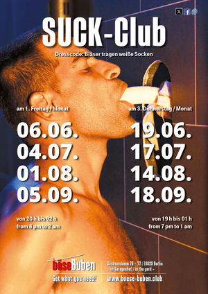 Suck club • Agenda