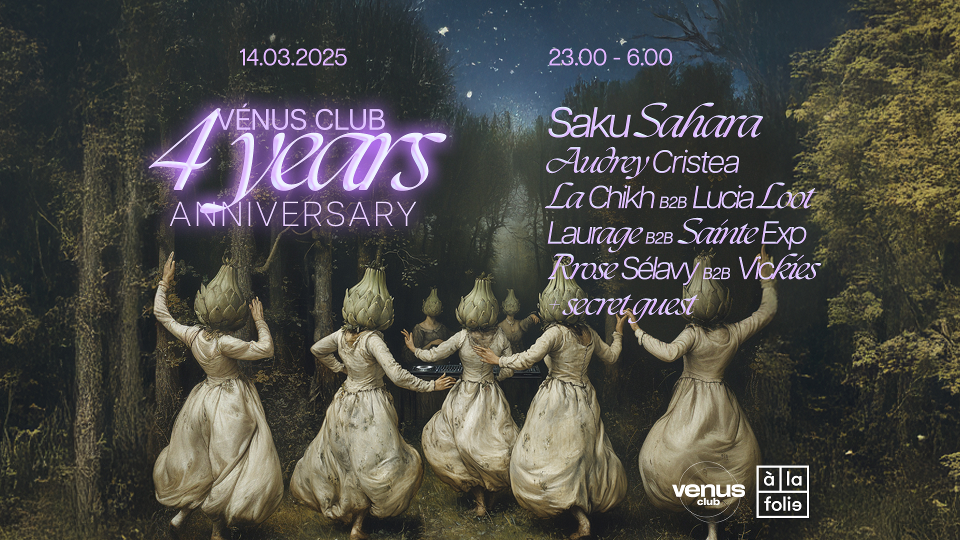 Venus club 4 years anniversary • Agenda