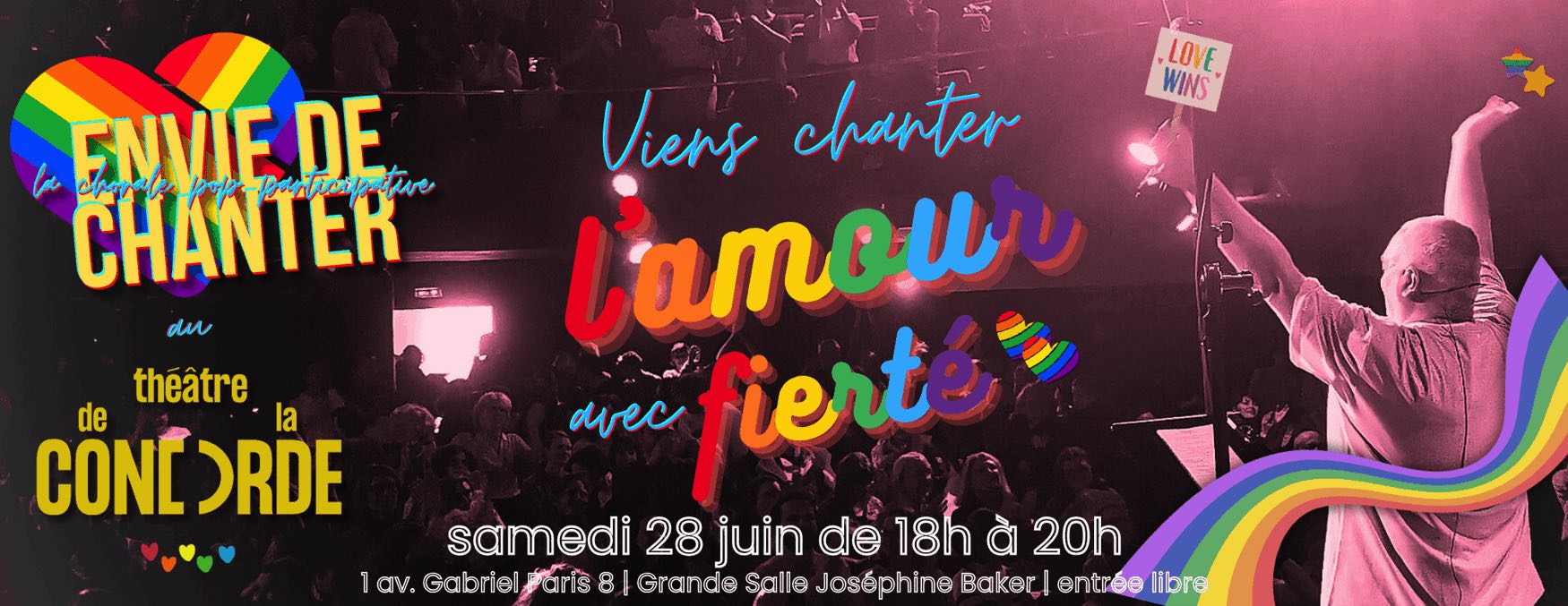 Viens chanter l'amour avec fierté • Agenda