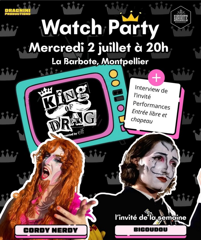 Watch party King of drag • Agenda